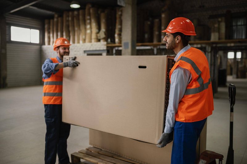 Two-man lift with proper technique — A1 Anna Packers and Movers, Coimbatore